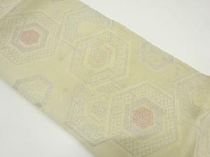 アンティーク　亀甲に古典柄織り出し袋帯（材料）